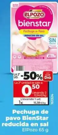 Dia Elpozo - pechuga de pavo bienstar reducida en sal oferta
