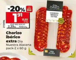 Dia Dia nuestra alacena - chorizo iberico extra oferta