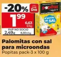 Dia Popitas - palomitas con sal para microondas oferta