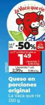Dia La vaca que ríe - queso en porciones original oferta