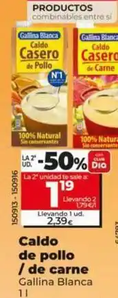 Dia Gallina blanca - caldo de pollo/de carne oferta