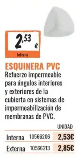 Obramat esquinera pvc oferta