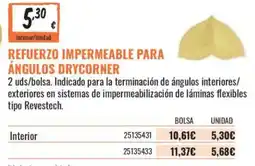 Obramat Refuerzo impermeable para ángulos drycorner oferta