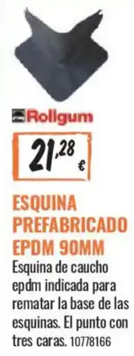 Obramat Rollgum esquina prefabricado epdm 90mm oferta