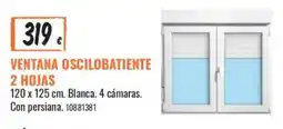 Obramat ventana oscilobatiente 2 hojas oferta