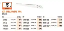Obramat Kit tapajuntas pvc blanco oferta