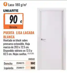 Obramat UniarTE puerta lisa lacada blanca oferta