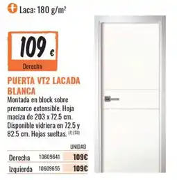 Obramat Puerta vt2 lacada blanca oferta