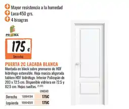 Obramat Proma puerta 2c lacada blanca oferta