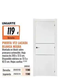 Obramat UniarTE puerta vt2 lacada blanca negra oferta