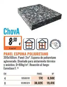 Obramat Chova panel espuma poliuretano oferta