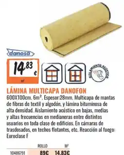 Obramat danosa lámina multicapa danofon oferta