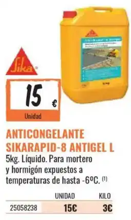 Obramat Sika anticongelante sikarapid-8 antigel l oferta