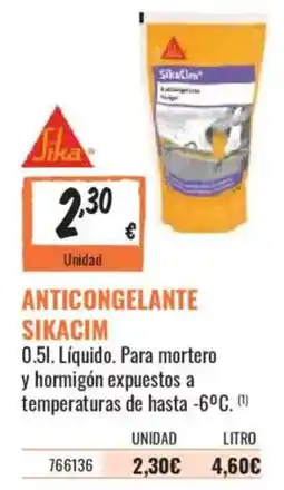 Obramat Sika Anticongelante Sikacim oferta