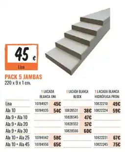 Obramat Lisa pack 5 jambas oferta