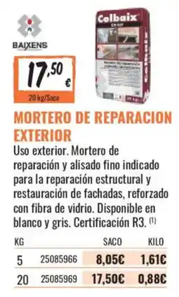 Obramat Colbaix mortero de reparacion exterior oferta