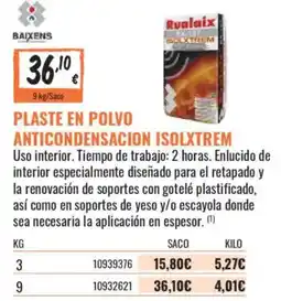 Obramat Rualaix plaste en polvo anticondensation isolxtrem oferta