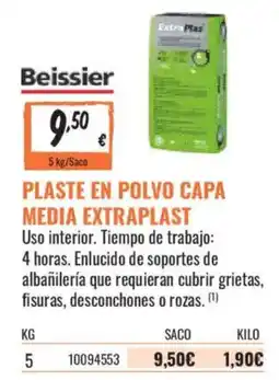 Obramat Beissier plaste en polvo capa media extraplast oferta
