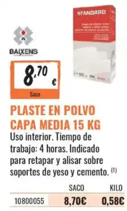 Obramat Baixens plaste en polvo capa media oferta