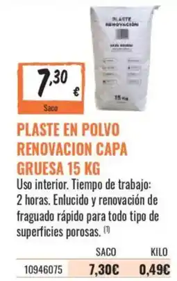 Obramat Plaste renovacion capa gruesa oferta