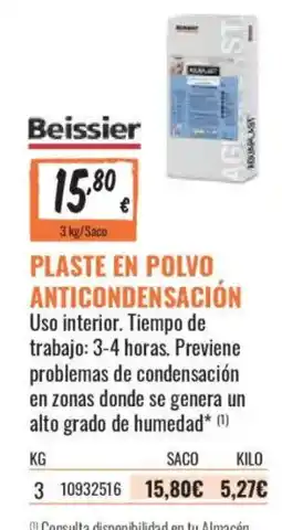 Obramat Beissier plaste en polvo anticondensación oferta