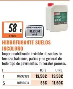 Obramat hidrofugante suelos incoloro oferta