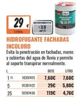 Obramat Colaj hidrofugante fachadas incoloro oferta