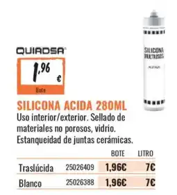 Obramat Quiadsa silicona acida oferta