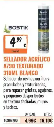 Obramat Bostik sellador acrílico a790 texturado oferta