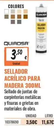 Obramat Quidosa sellador acrílico para madera oferta