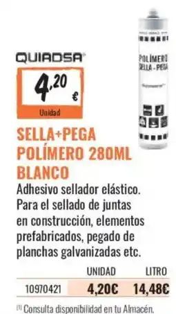 Obramat Quidas Sella+Pega Polímero Blanco oferta