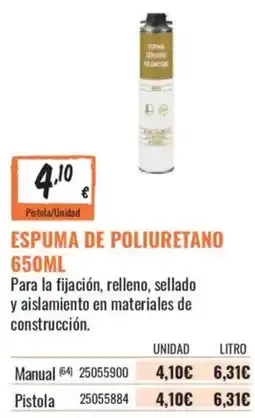 Obramat Espuma de poliuretano oferta