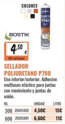 Obramat Bostik sellador poliuretano p790 oferta