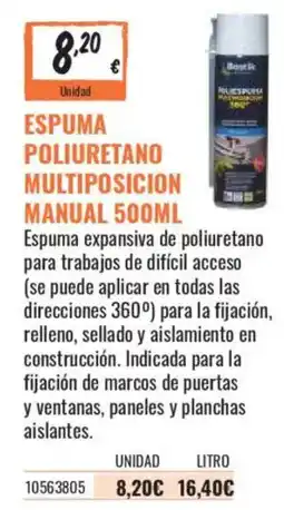 Obramat Bostik espuma poliuretano multi posicion manual oferta
