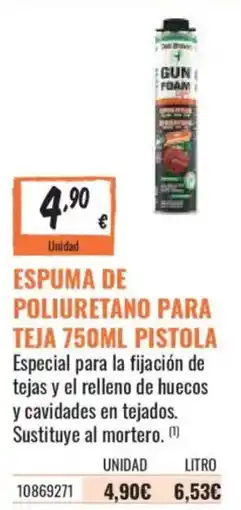 Obramat Gun Foam espuma de poliuretano para teja oferta