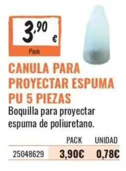Obramat Canula para proyectar espuma pu 5 piezas oferta