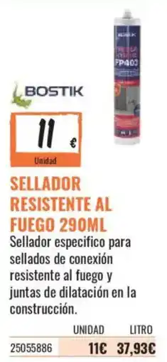 Obramat Bostik sellador resistente al fuego 290ml oferta