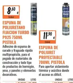 Obramat Bosch espuma de poliuretano fijacion turbo p925 oferta