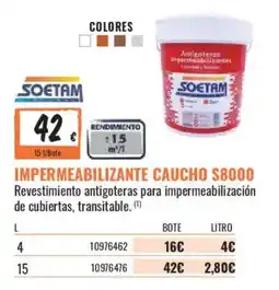 Obramat Soetam impermeabilizante caucho s8000 oferta