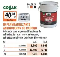 Obramat Colak impermeabilizante antigoteras de caucho oferta