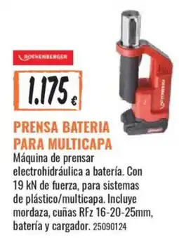 Obramat rothenberger prensa bateria para multicapa oferta