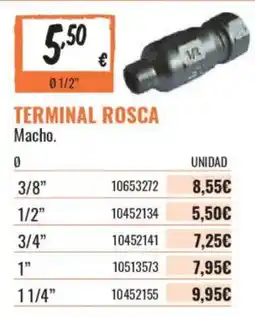 Obramat Terminal Rosca Macho oferta