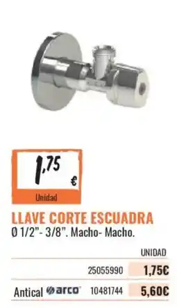Obramat Llave corte escuadra oferta