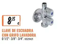 Obramat Llave de escuadra con grifo lavadora oferta