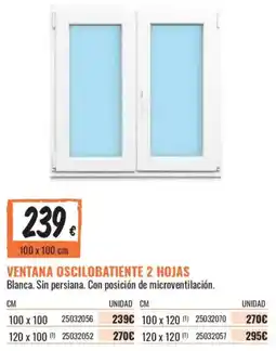 Obramat Ventana oscilobatiente 2 hojas oferta