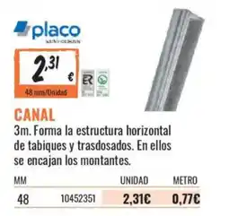 Obramat placo canal oferta
