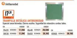 Obramat Antihumedad trampilla metálica antihumedad oferta
