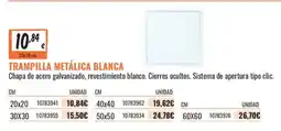 Obramat Trampilla metálica blanca oferta
