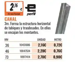 Obramat perfil canal oferta