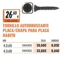 Obramat Tornillo autorroscante placa/chapa para placa habito oferta